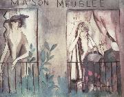 Marie Laurencin The housr having furniture china oil painting artist